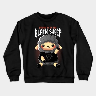 Black Sheep Metal - Funny Cute Animal - Rock Music Crewneck Sweatshirt